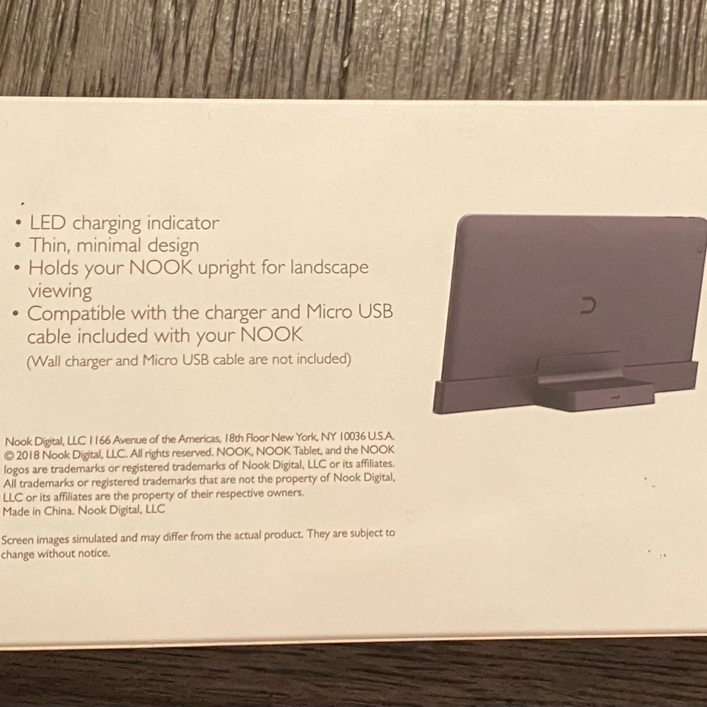 Nook charging dock